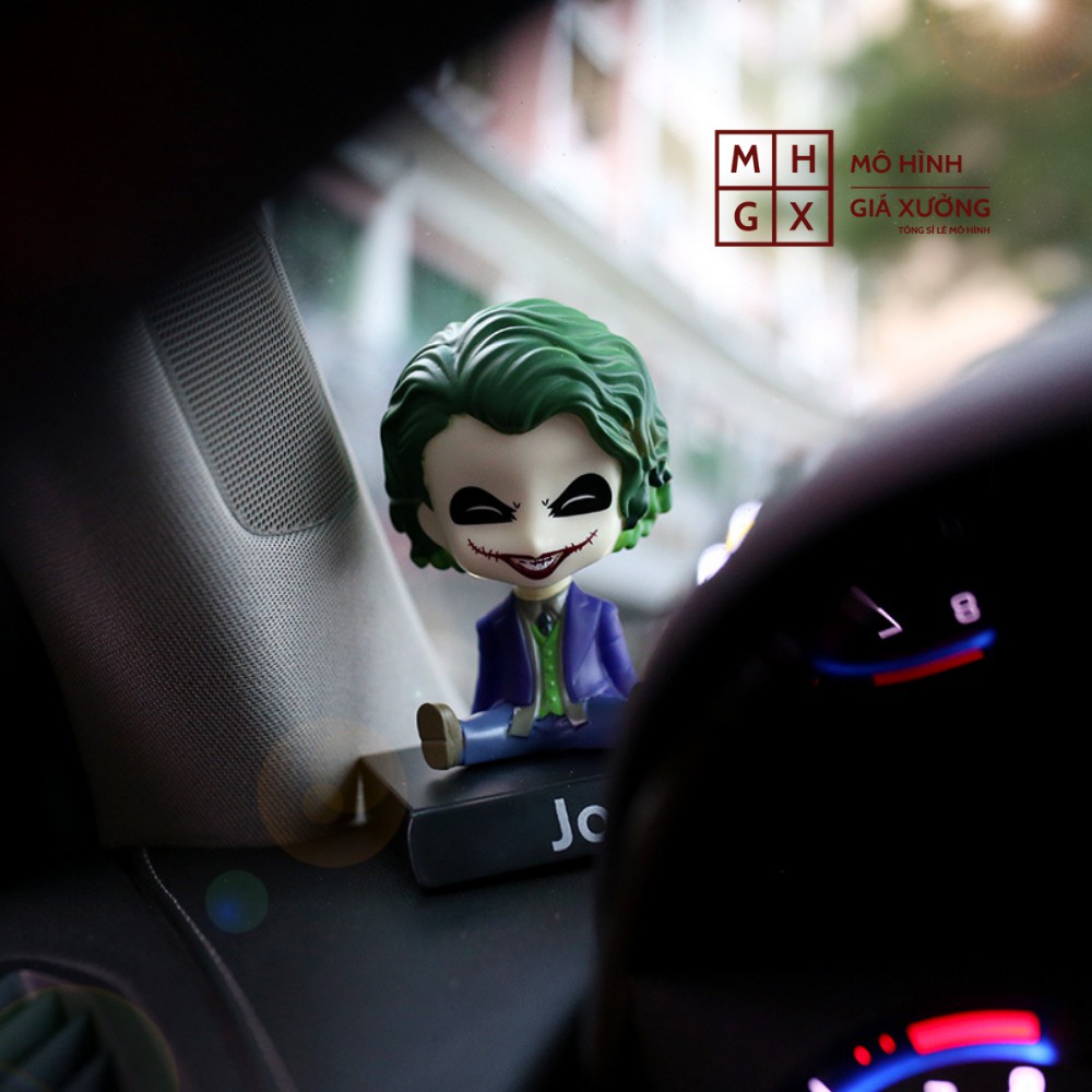 Mô Hình Joker Chibi  lắc đầu - Trang trí taplo ô tô - Trang trí bàn học bàn , bàn  làm việc  - Kê Điện Thoại - Figure