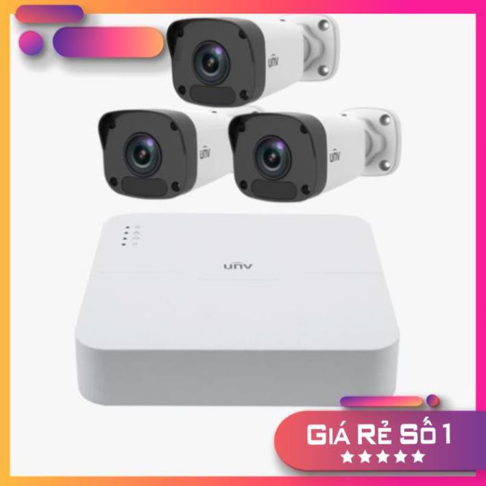 [Hàng chính hãng]  Bộ KIT 4 Camera UNV IP 2.0Mpx FULL HD 1080P gồm  ĐẦU GHI+ 4 CAM + Ổ CỨNG, 4 cổng POE dễ dàng lắp đặt