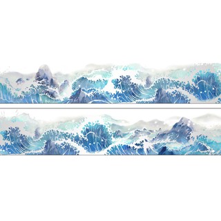 Washi tape sóng nước 1m