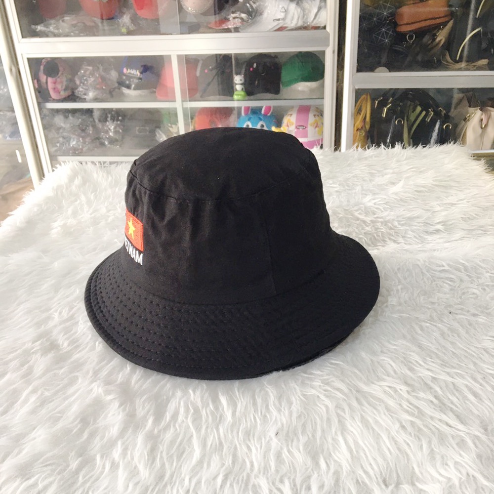 Nón bucket tai bèo thêu chất liệu vải Cotton thoáng mát mà hợp mốt thời trang