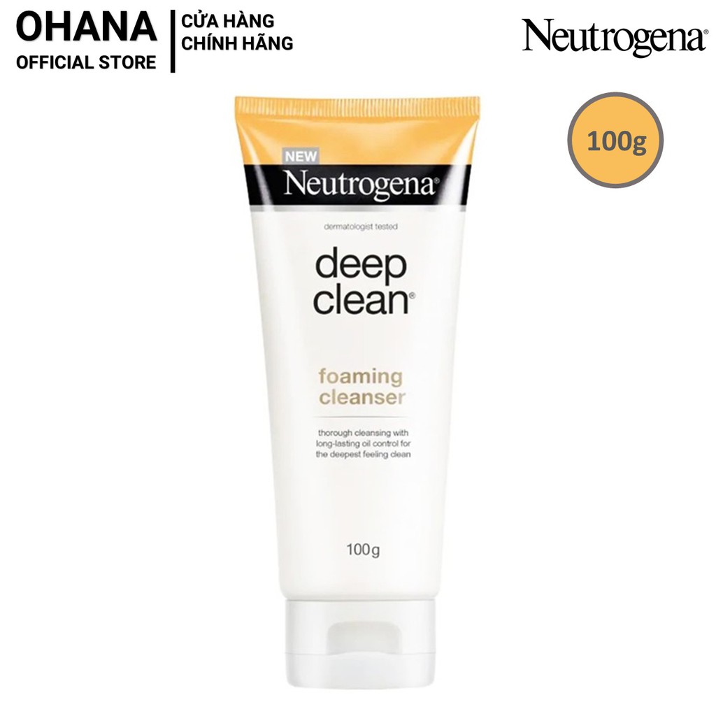 Sữa Rửa Mặt Neutrogena Làm Sạch Sâu Và Kiểm Soát Nhờn Neutrogena Deep Clean Foaming Cleanser 100g