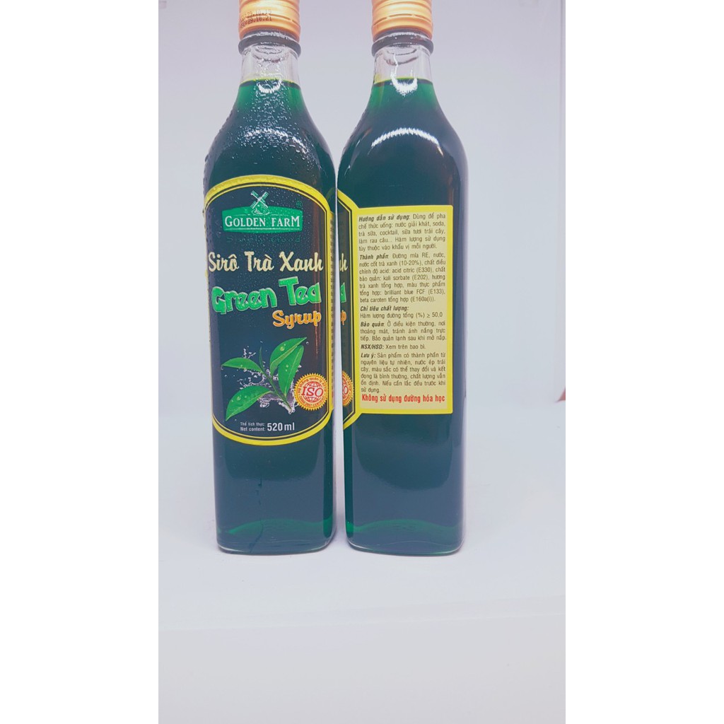 SIRÔ GOLDEN FARM TRÀ XANH 520 ML