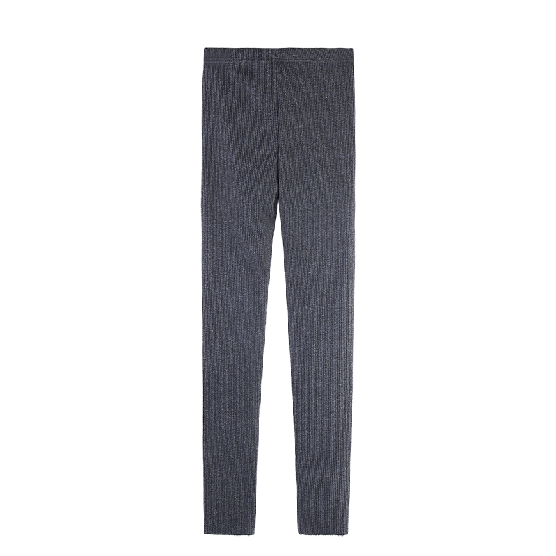 DUNEA Quần dài ôm dáng màu xám/ màu đen phong cách Hàn Quốc thời trang cho nữ