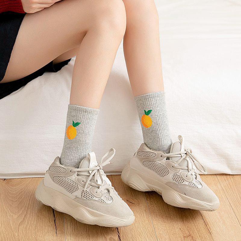 Vớ Cotton Họa Tiết Trái Cây Xinh Xắn Dành Cho Nam Và Nữ