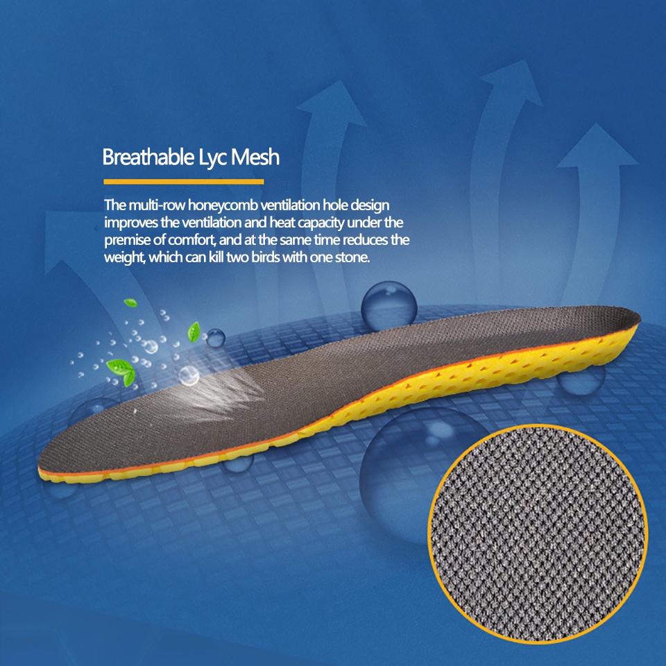 Đế lót giày thể thao DAYSELECT giảm xóc thấm hút mồ hôi thoáng khí cho nam và nữ