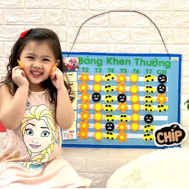 Bảng khen thưởng rèn luyện kỉ luật tự giác tự lập tạo nề nếp cho con Chất Liệu Dạ Siêu Đẹp