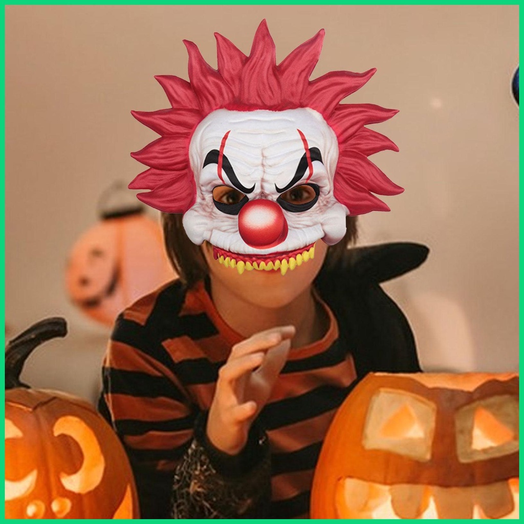 Mặt Nạ Hóa Trang Chú Hề Màu Sáng Có Dây Co Giãn Dễ Đeo Co Giãn