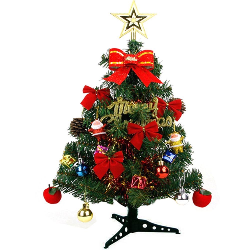 Bộ 25 Cây Thông Noel Nhỏ Có Đèn Trang Trí Giáng Sinh