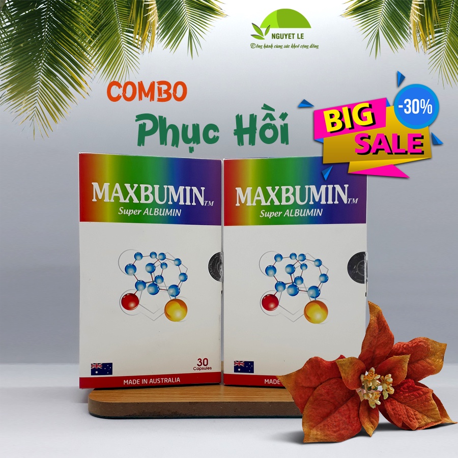 Viên Uống MAXBUMIN TM Super ALBUMIN Giúp Phục Hồi Sức Khoẻ Và Bảo Vệ Gan - Ferngrove Pharmaceuticals - Hộp 30 Viên