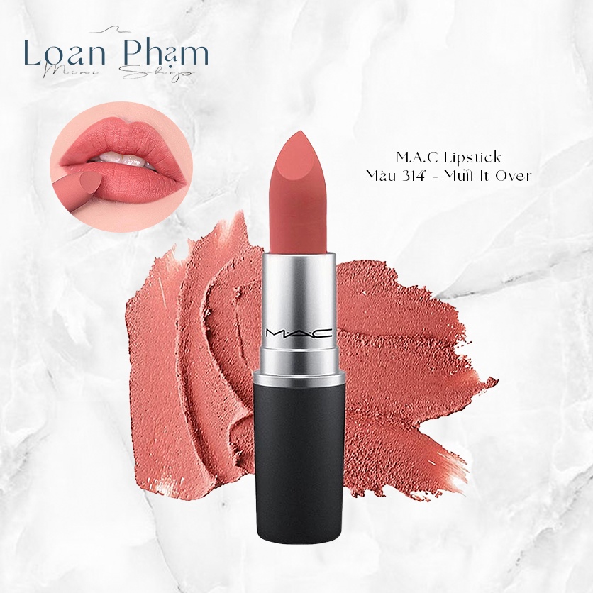 Son M.A.C Dạng Lì - Dòng Powder Kiss Màu 314 Mull It Over