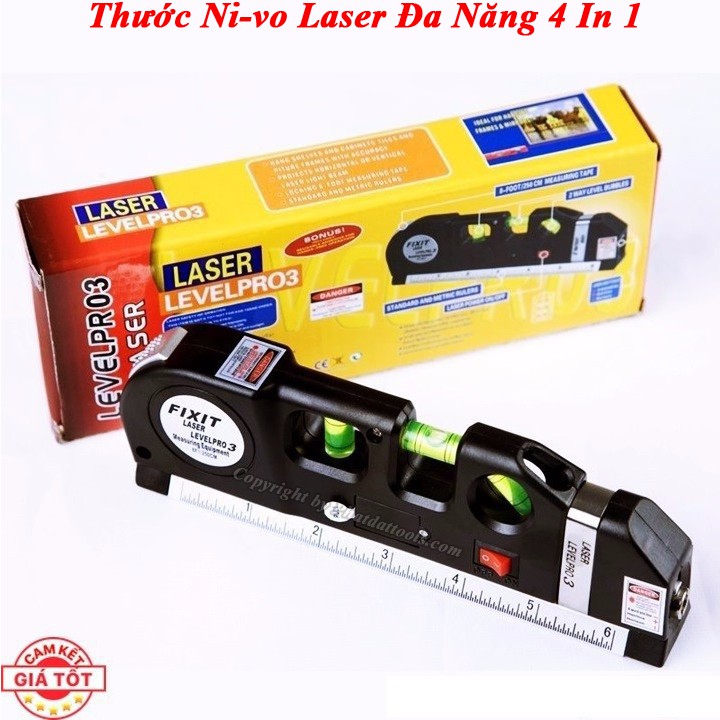 Thước Ni-vô Laser đa năng 4in1