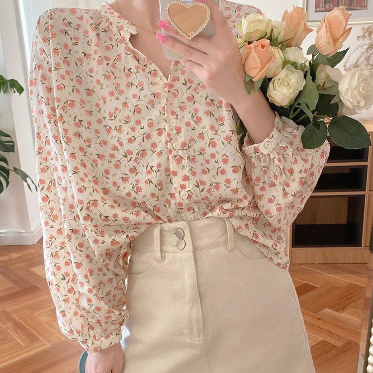 Áo Sơ Mi Chiffon Tay Rộng Kiểu Hàn Quốc Thiết Kế Xinh Xắn Cho Nữ | BigBuy360 - bigbuy360.vn