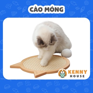 Bàn cào móng tai mèo xinh xắn, có quả bông, có thể treo - Dụng cụ cào móng cho mèo