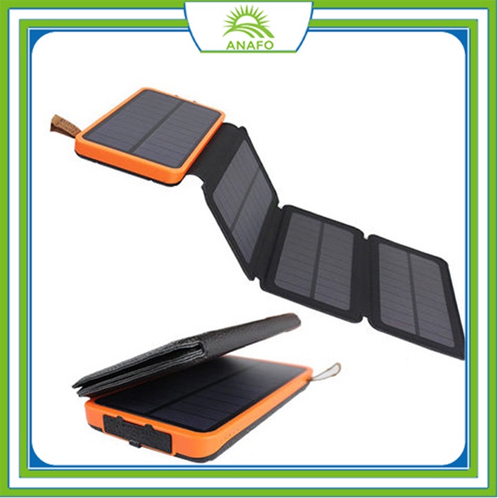Sạc Dự Phòng Năng Lượng Mặt Trời 10000mAh Pin Sạc Dự Phòng Năng Lượng Mặt Trời 20000mAh 6W Chất lượng Giá Rẻ Anafo