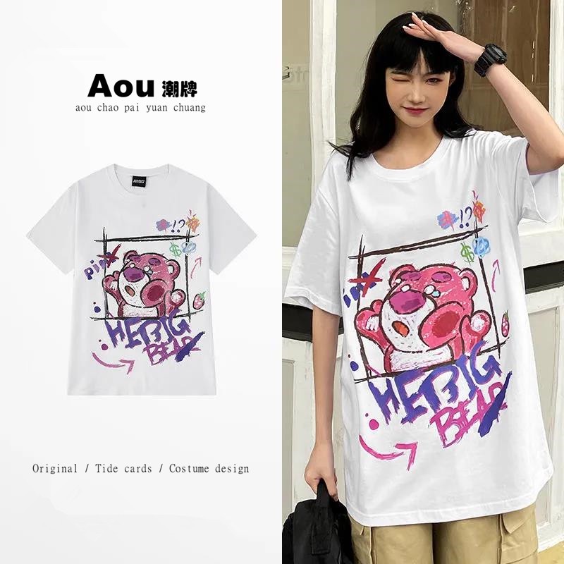 Áo Thun Cotton Tay Ngắn oversize In Chữ Đơn Giản Thời Trang Cho Nữ