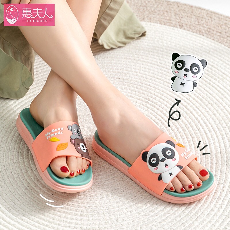 Mẫu MỚi- Dép Quai Ngang Gấu Panda Xinh Xắn DP60- Theshe