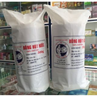 Bông hút nước ( gòn) Đông Nam Á bịch 500g