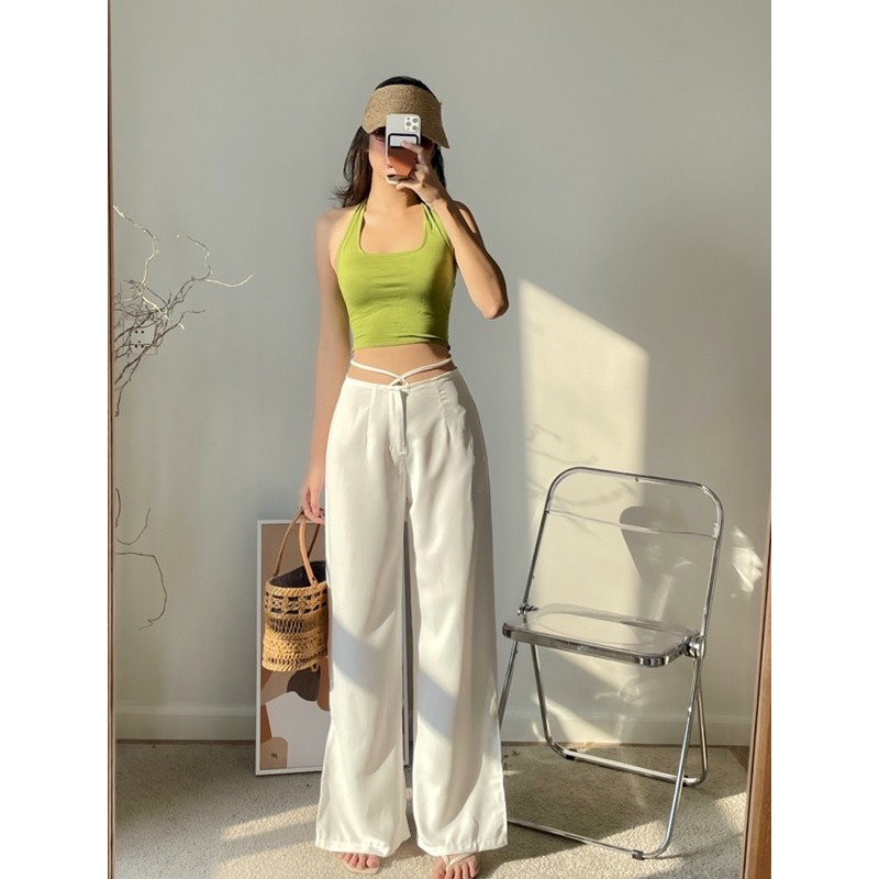 quần suông dây cột eo