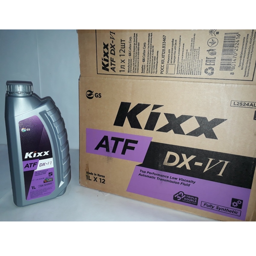 [ CAO CẤP ] Dầu hộp số tự động Trợ lực tay lái Kixx ATF DX VI 1L - CHÍNH HÃNG