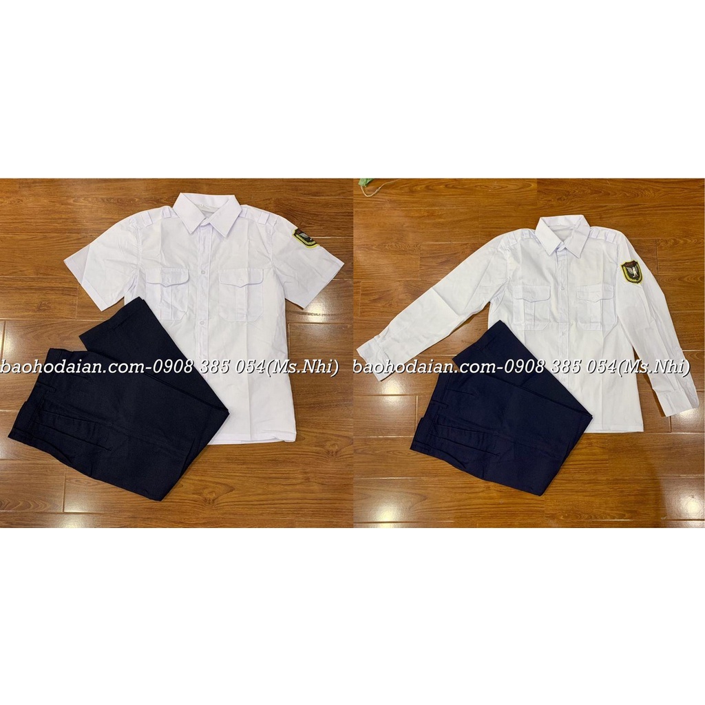 (Combo 2 món) Quần Áo bảo vệ màu trắng vải si dày dặn- Hình thật