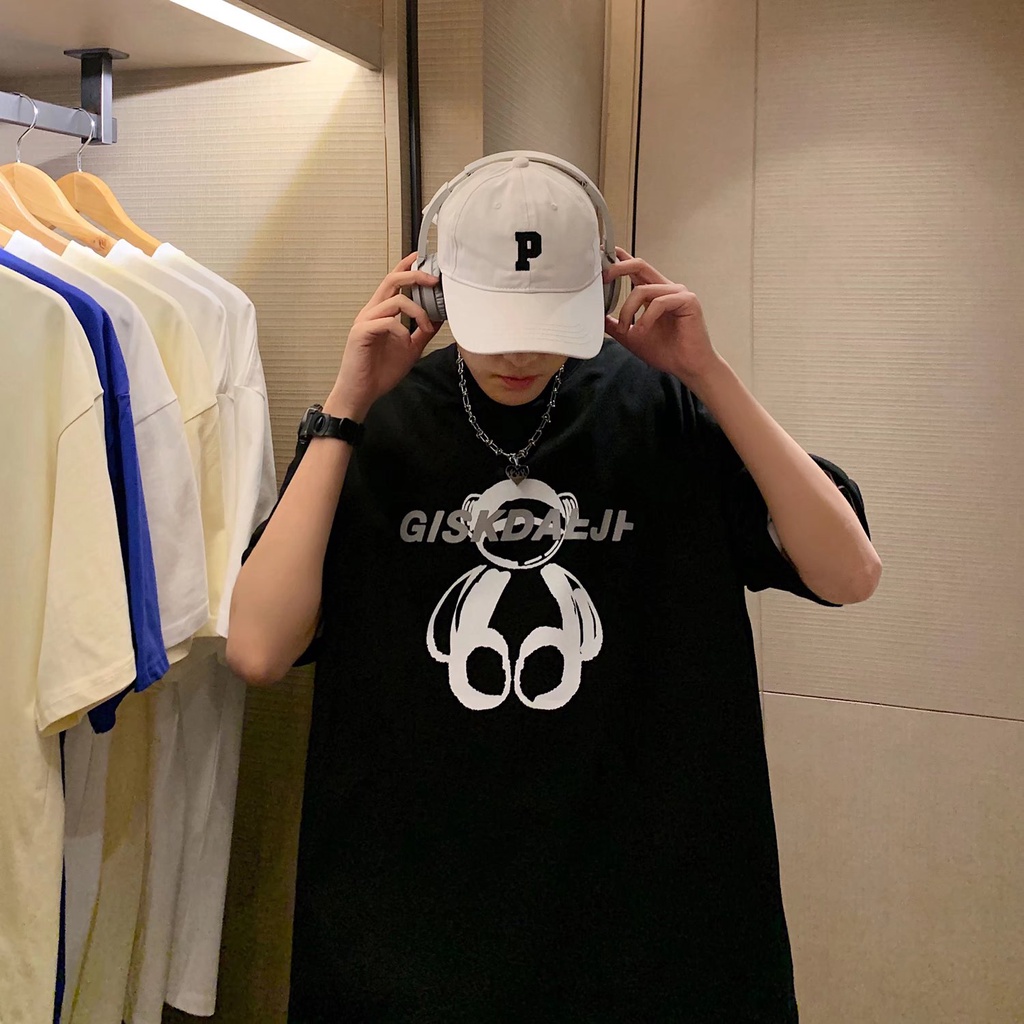 Áo Thun Tay Ngắn Dáng Rộng In Chữ Cỡ Lớn Thoải Mái Thời Trang Mùa Hè Cho Nam Và Nữ M-5XL