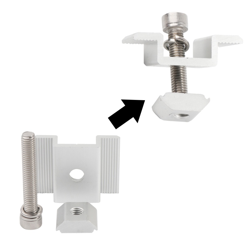 Bộ 12 Khung Kẹp Tấm Pin Năng Lượng Mặt Trời Tiện Dụng