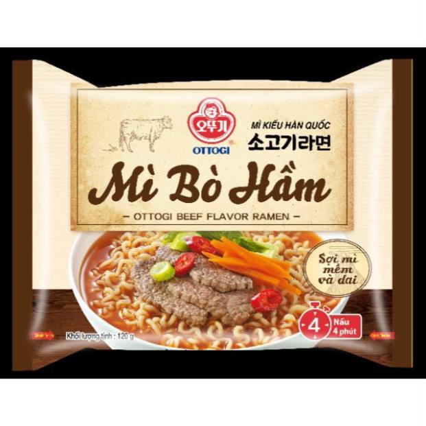 1 thùng mì bò hầm kiểu Hàn 120g*20gói