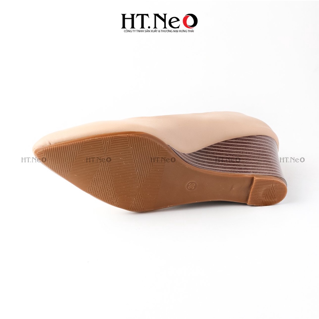 SẴN Giày đế xuồng nữ - giày da nữ HT.NEO da bò xịn đế kếp siêu bền và chắc chân lên dáng cực sang cực đẹp CS69