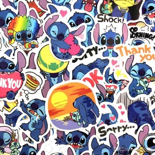 Sticker stitch set 30-60 cái ép lụa / hình dán stitch dễ thương