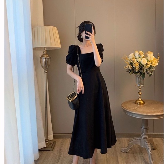 Đầm trắng đầm dự tiệc sang trọng đầm thiết kế đầm công sở đầm cổ vuông đầm khoét eo váy đi chơi váy nữ váy dài váy nữ xinh váy công chúa váy sang chảnh