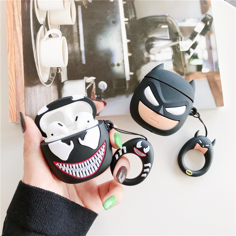 Case airpod- Vỏ bao đựng tại nghe airpod Airpod 1, 2 Các Siêu Anh Hùng chống va đập