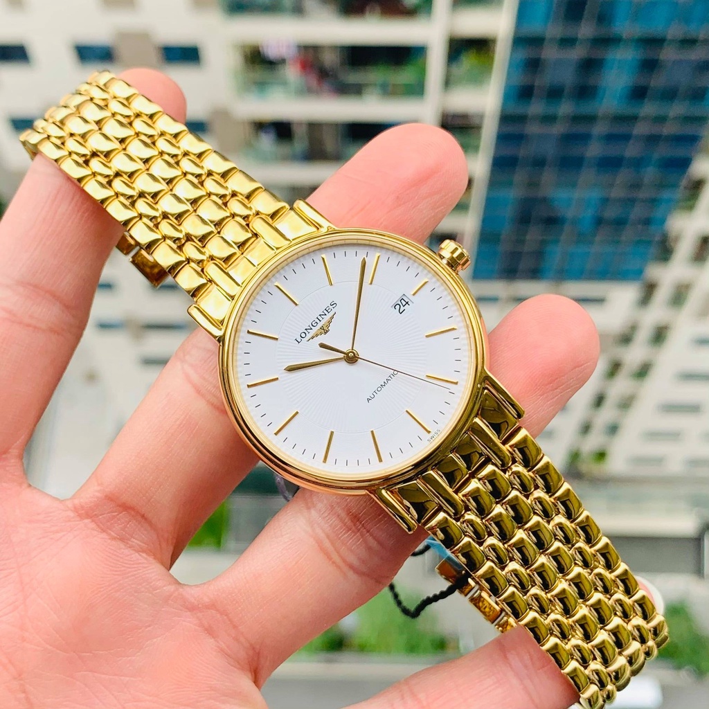 Đồng hồ nam chính hãng Longines Presence Automatic L4.921.2.18.8 - Máy cơ tự động - Kính Sapphire