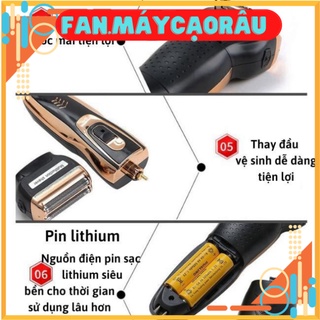 Máy cạo râu đa năng 3 in 1 - máy cạo râu khô không đau rát với 2 lưỡi cạo - ảnh sản phẩm 5