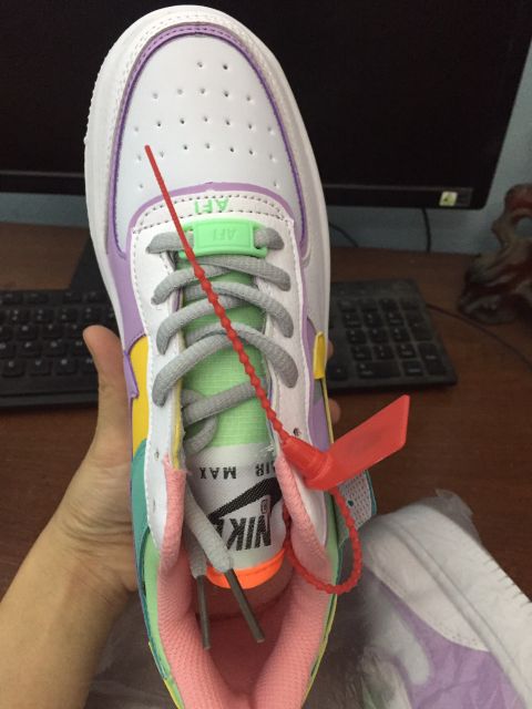 ( full box) Giày thể thao nữ AF cầu vồng bản Cao Cấp