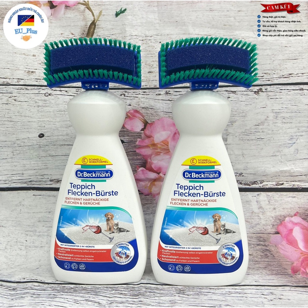 Chai tẩy thảm Dr Beckmann với bàn chải 650 ml - Đức
