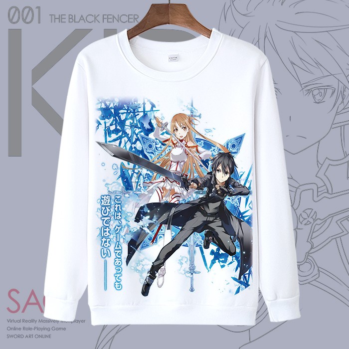 Áo Khoác Sweater In Hoạt Hình Sword Art Online Dễ Thương Cho Các Cặp Đôi