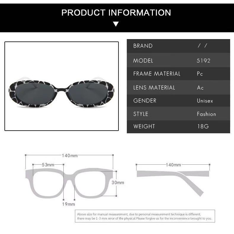 Kính Mát Gọng Oval Thời Trang | BigBuy360 - bigbuy360.vn