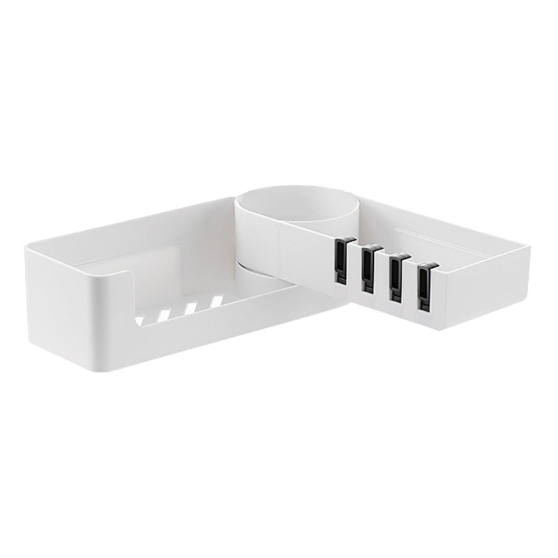 Giá Đỡ Dầu Gội Gắn Góc Tường Tiện Dụng Cho Phòng Tắm / Nhà Bếp