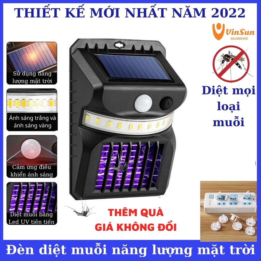 Đèn Năng Lượng Mặt Trời Sân Vườn Bắt Muỗi Cảm Biến Chuyển Động Chống Nước Đèn Diệt Côn Trùng,Denvinsun