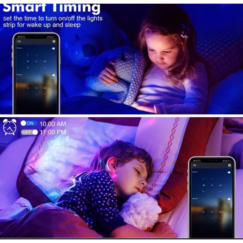 Đèn led trang trí RGB 5050 Bluetooth dài 5m điều khiển bằng app điện thoại