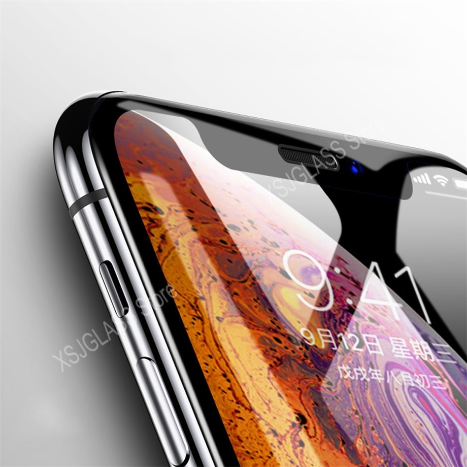 Kính cường lực 9D bảo vệ màn hình tối đa cho iPhone 11 12 Mini Pro iPhone X Xr Xs Max 6 6S 6P 7 8 Plus SE2020