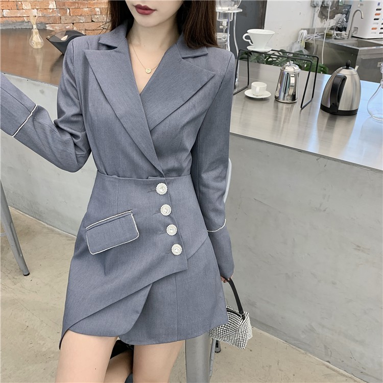 [Mã FAXANH245 giảm 10K đơn 50K] (s502) set ulzzang váy suit vest và chân váy quây thiết kế vạt lệch hai màu hai size