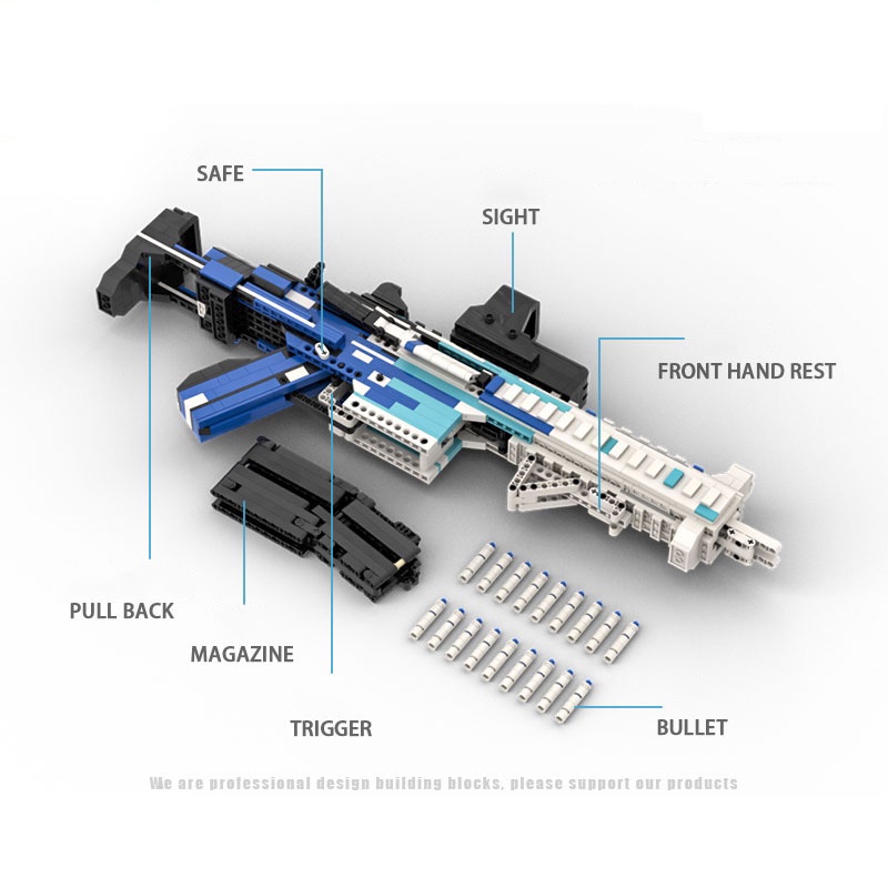 Đồ Chơi Lắp Ghép Lego Mô Hình Súng Rifle M416C-Black ICE Với 1500 Mảnh Ghép Bản Thiết Kế Tiêu Chuẩn Của Kevin 183