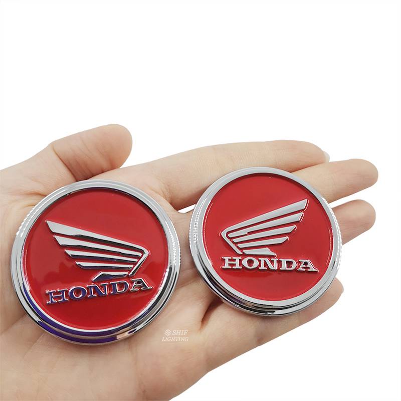 Cặp nhãn dán logo HONDA bằng ABS màu đỏ trang trí xe mô tô Honda độc đáo