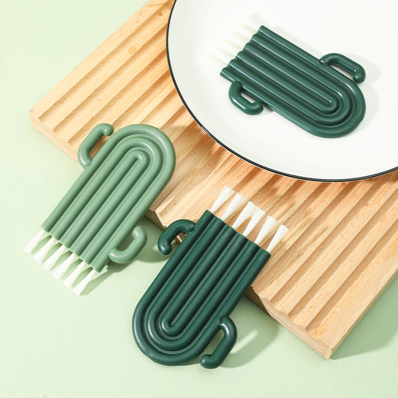 Cọ Vệ Sinh Bàn Phím Máy Tính Hình Cây Xương Rồng Có Vòng Đệm Cao Su