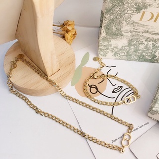 DIOR Vòng cổ Mặt Chữ CD Thời Trang Hàn Quốc