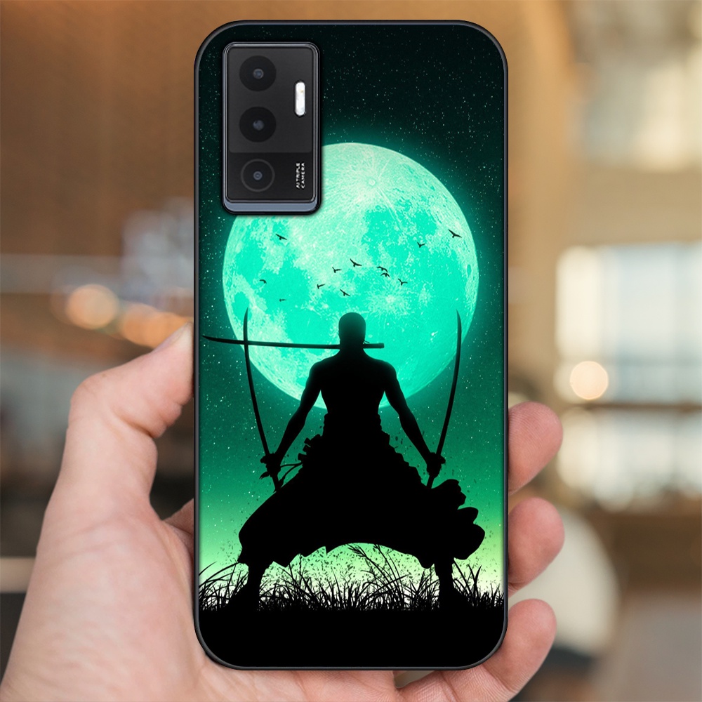 Ốp lưng Vivo V23e viền đen in hình Zoro One Piece