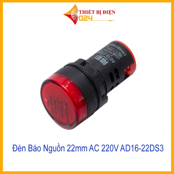 Đèn Báo Nguồn 22mm AC 220V AD16-22DS3