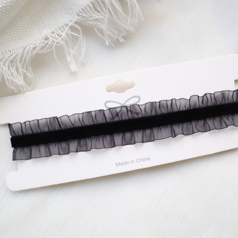 Vòng Cổ Choker Dây Nhung Đen Đính Hạt Ngọc Trai 2022