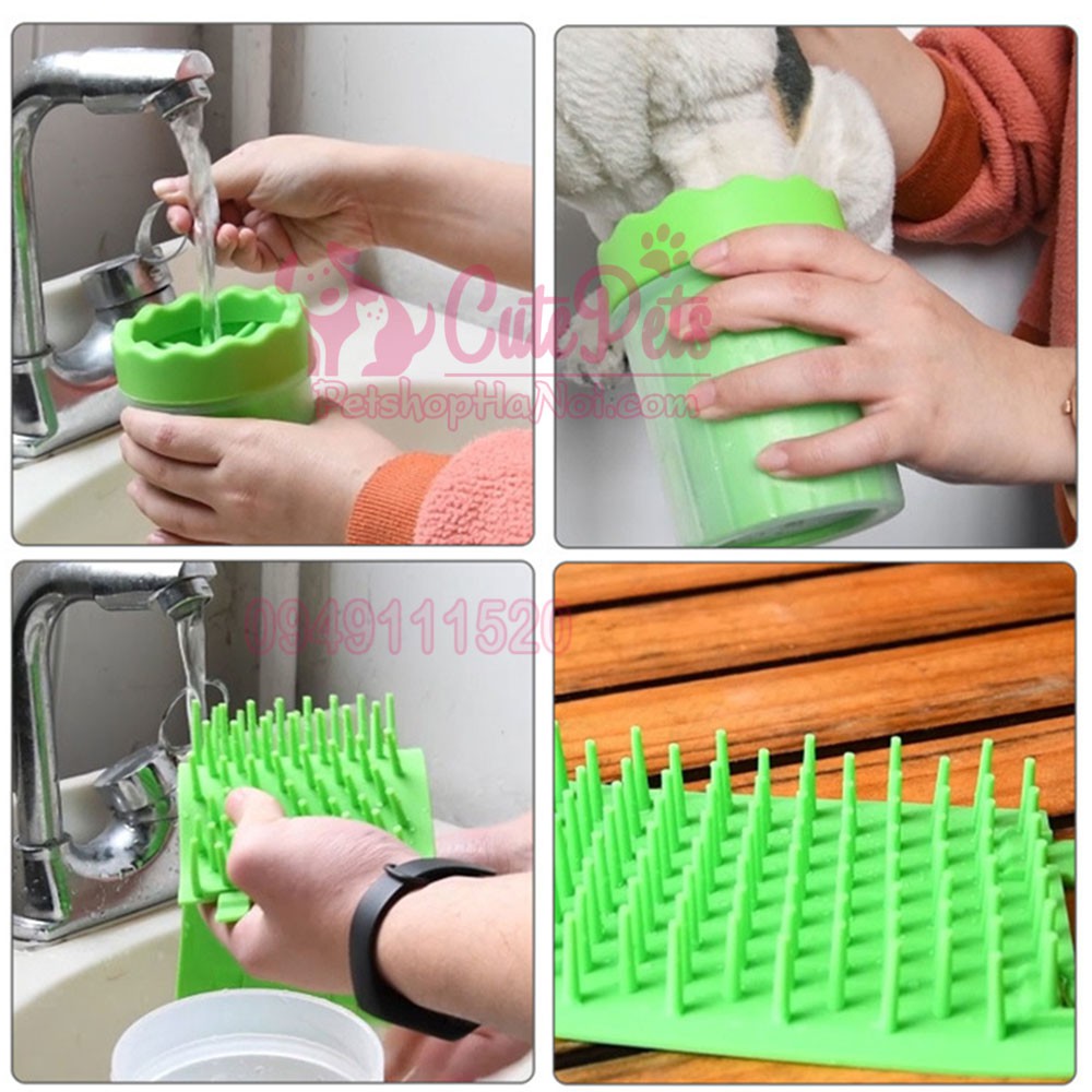 Cốc rửa chân cho chó mèo Soft Gentle - CutePets Phụ kiện thú cưng Pet shop Hà Nội